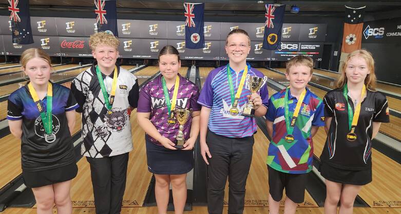 Zavier Trajanovski with his competitors at the Australian Junior National Championships in April. Picture supplied