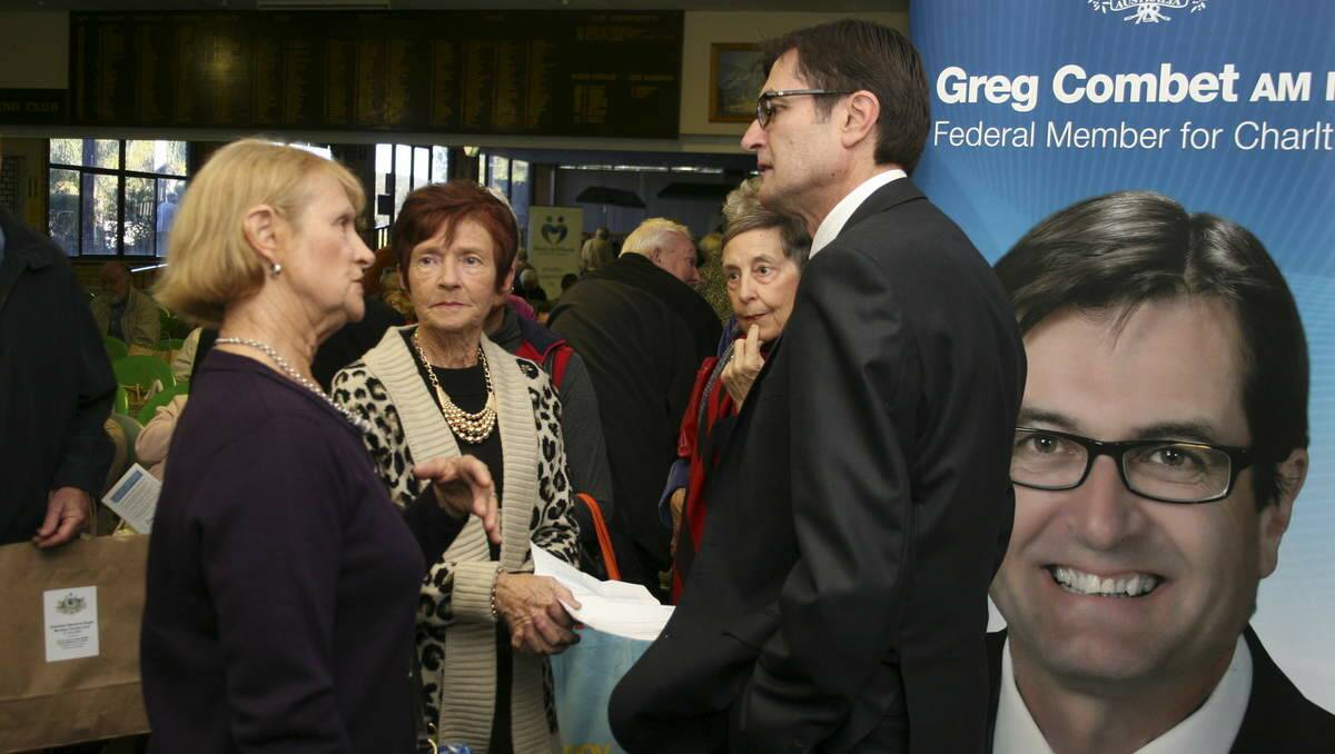 QUESTION TIME: Greg Combet talks to local residents at the Seniors Forum at Morisset on Thursday. Picture: David Stewart