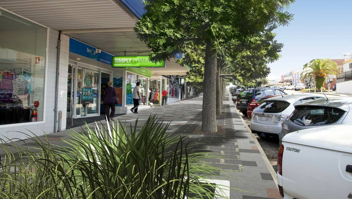 VISION: An artist's impression of how The Boulevarde might look if the Streetscape master Plan for Toronto is implemented. Artwork: Lake Macquarie City Council