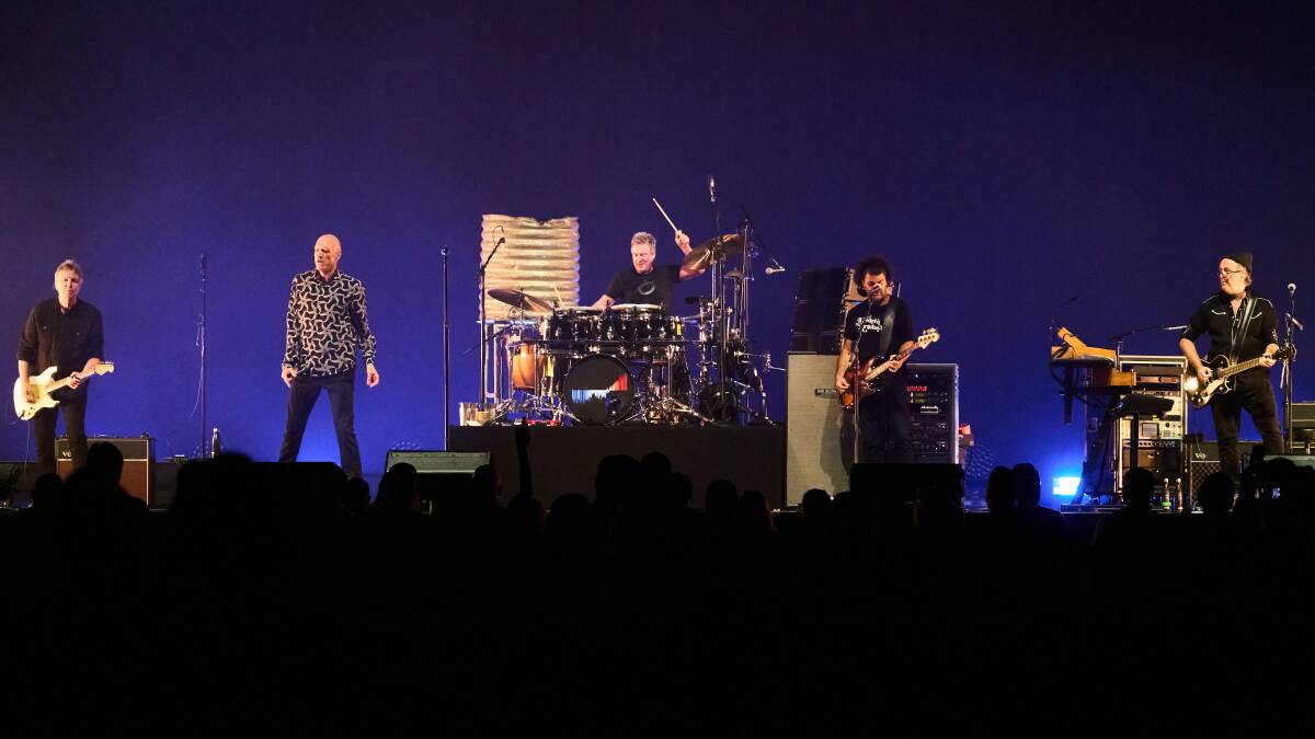 Midnight Oil in Wollongong in 2022, Jim Moginie on far right. Picture by Anna Warr
