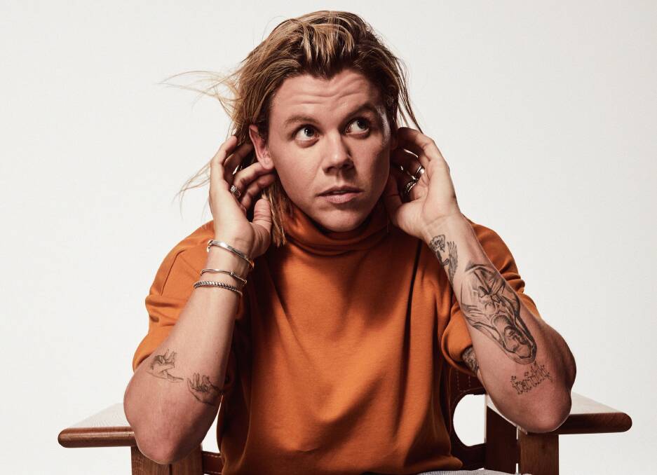 VOCAL TALENT: ARIA Award-winner Conrad Sewell performs at the Cambridge Hotel on Saturday night. 