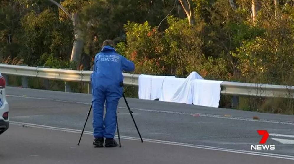 The man's body was found off Scenic Drive in San Remo on Sunday.

Photo: Seven News