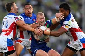Warriors prop Mitch Barnett is still close mates with a host of Newcastle players. Picture Getty Images