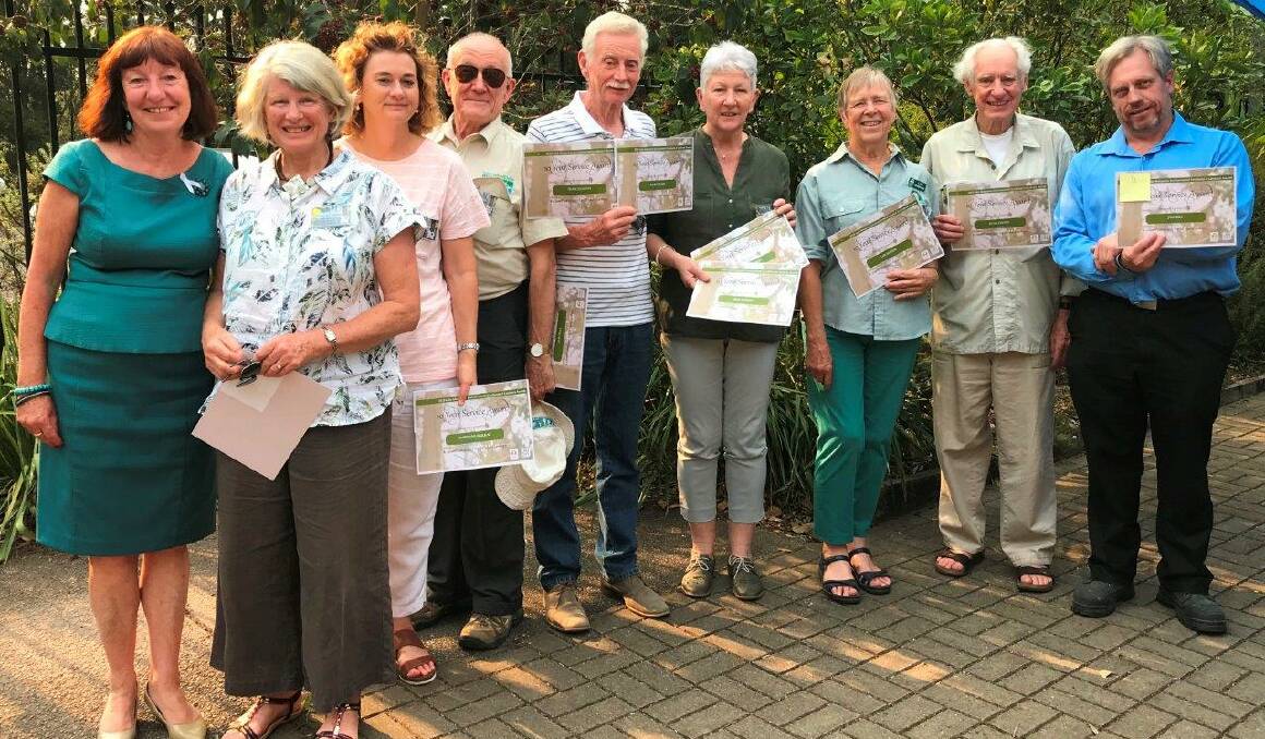 DEVOTION: Landcare volunteers awarded for 10 years' service.