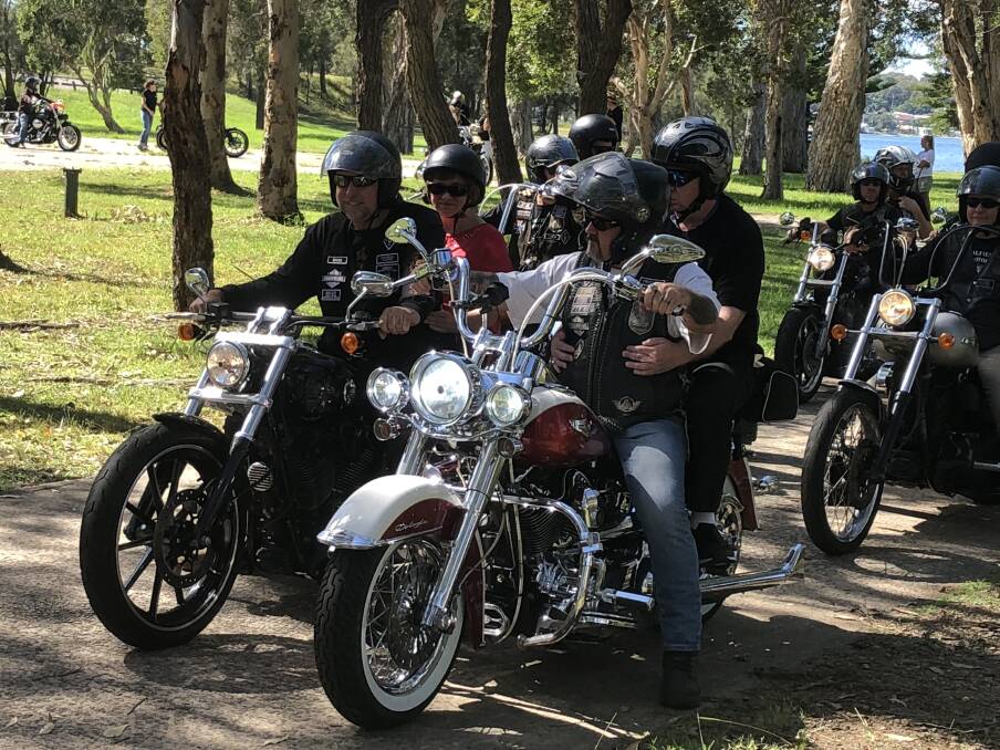 ADRENALINE: Members of the Hunter Deafblind Group enjoying a ride thanks to the Coalfields Chapter of the American Motorcycle Club. Picture: Supplied.