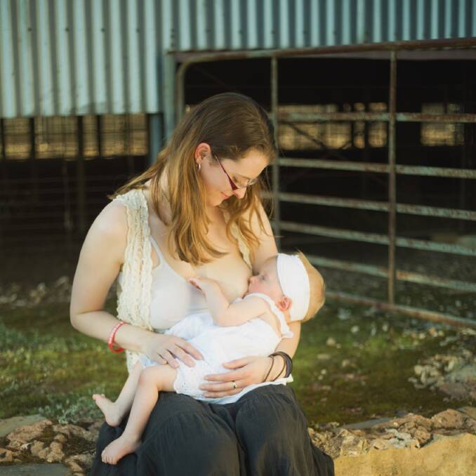 Bonding: Sarah Wooden, of Dora Creek, said the support she received from the Australian Breastfeeding Association was invaluable. Picture: Mapleberry Photography
