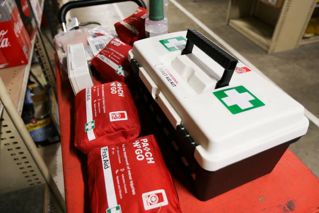 STILL GOOD: A sample of the first-aid kits to be donated. Some will be given to people experiencing homelessness, and some will be used for animal care. Picture: Supplied.