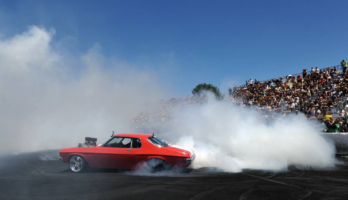 CONTROLLED: Burnouts have their place at Summernats, pictured, but not on Lake Macquarie streets. Police are cracking down on the practice. Picture: Graham Tidy