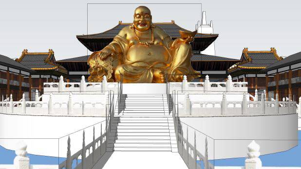 VISION: Artwork of the proposed Buddhist temple part of the theme park, submitted to the former Wyong Council in 2014. Artwork: Supplied