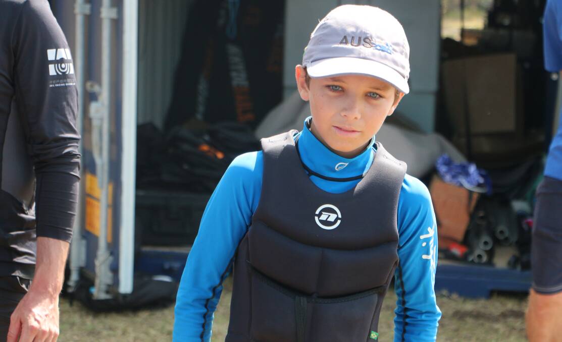 CHAMP: Joel Beashel, 11, will sail for Australia in Italy in July. Picture: David Stewart