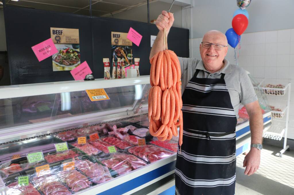 JOB DONE: Brian Finlay has retired, ending 50 years as a butcher, and 30 years at Martin's Meats, in Dora Creek. Picture: David Stewart