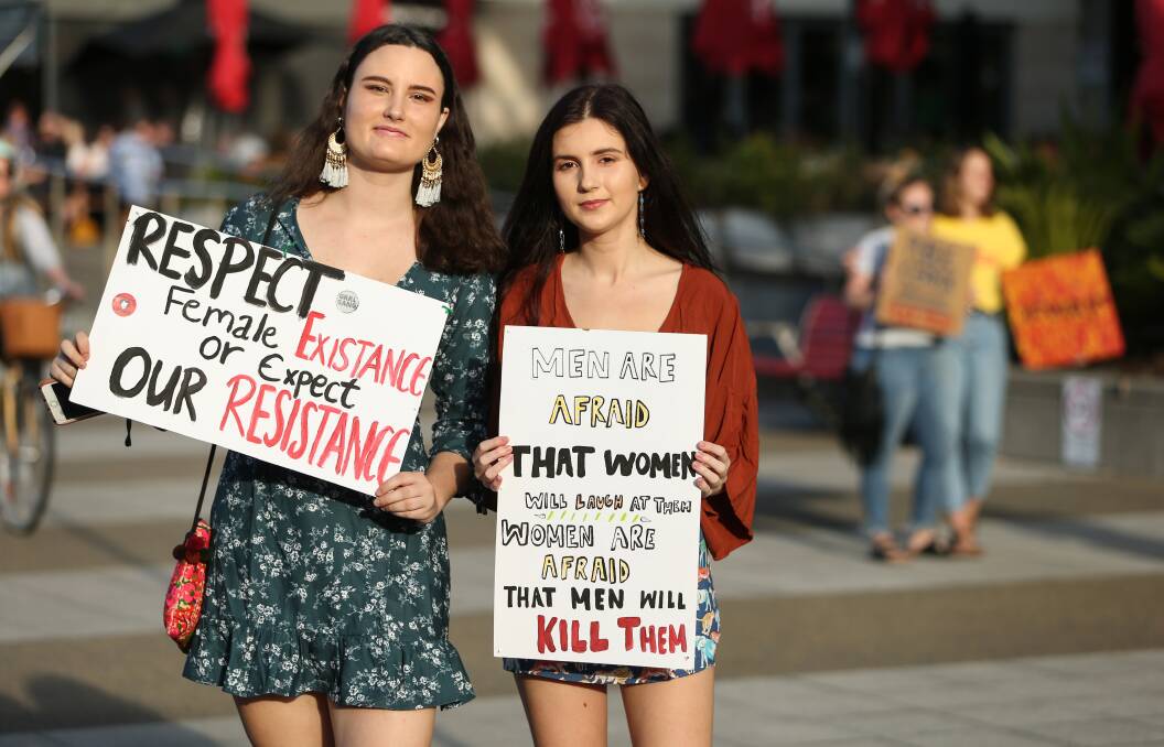 GLOBAL MOVEMENT: Participants in last year's Reclaim the Night protest. A Lake Macquarie march will be held on Friday, October 25. Picture: Marina Neil