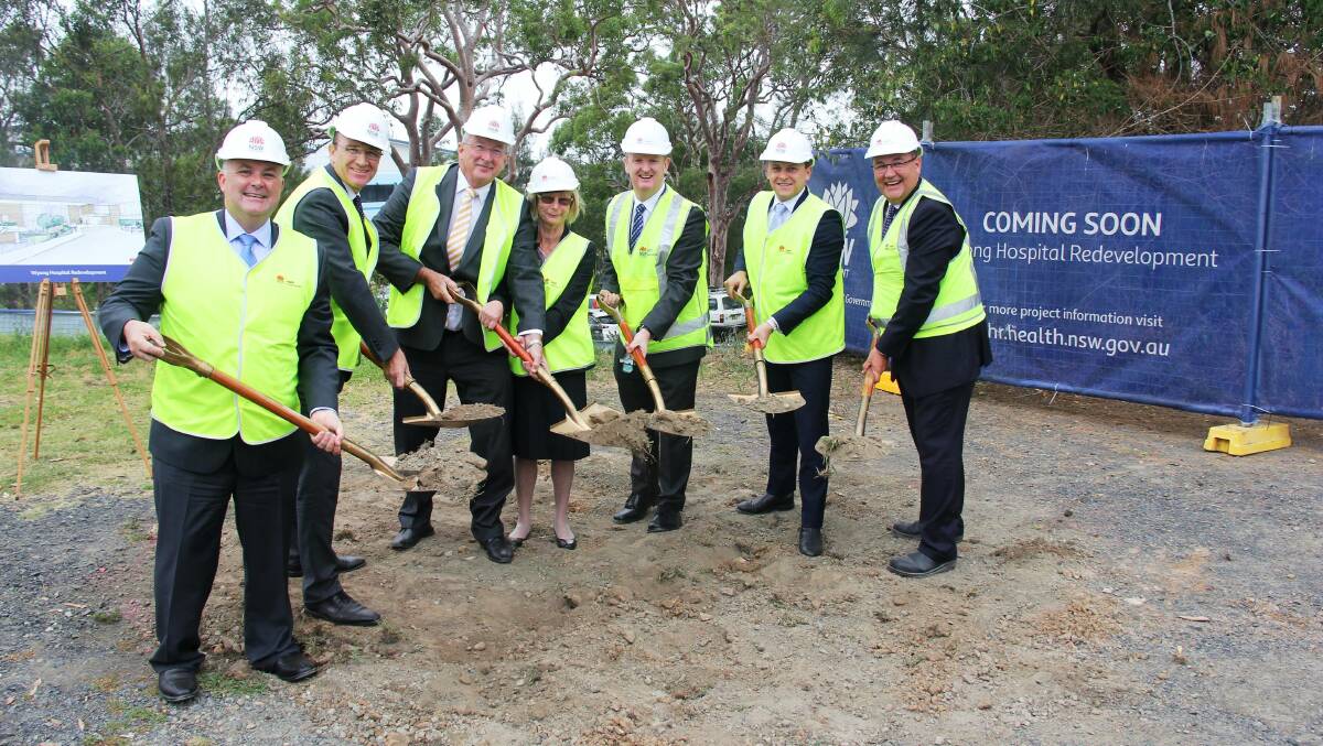 SOD TURNING: Health Minister Brad Hazzard gets the new car park works started in January. Picture: Supplied