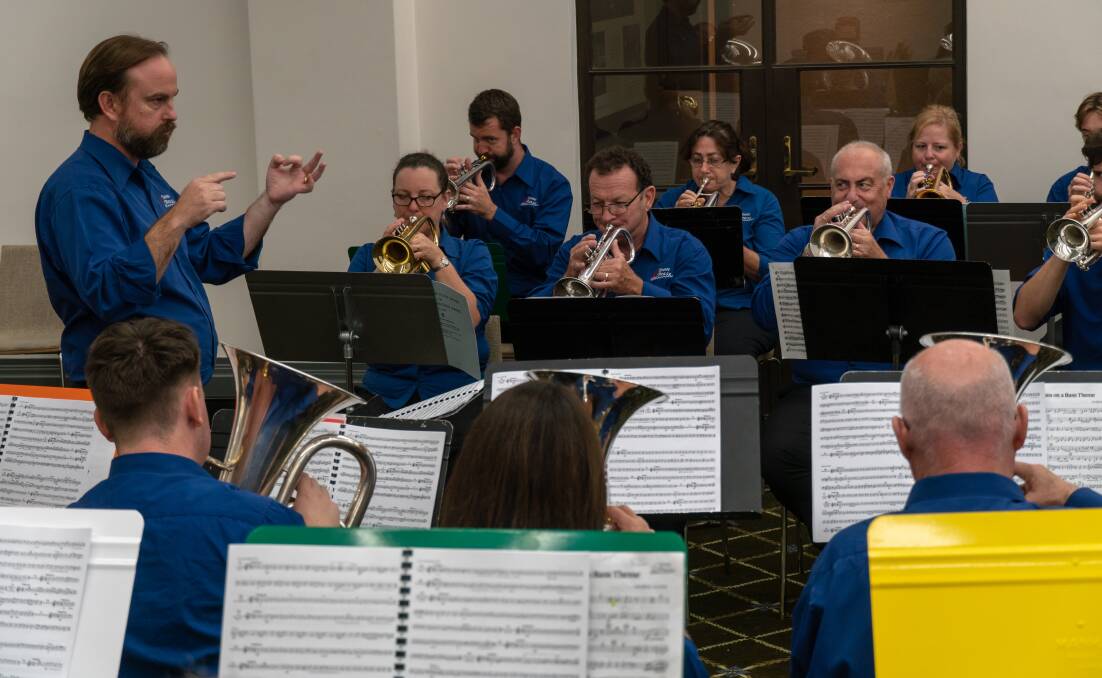 HIGH NOTE: Toronto Brass in the warm-up area before taking to the main stage in Brisbane at the Australian National Band Championships. It was another big result for the locals. Picture: Supplied