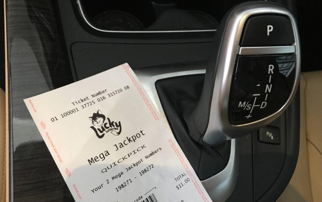 SITTING PRETTY: The winning lottery ticket had been sitting in the console of the couple's car for weeks. Picture: Supplied