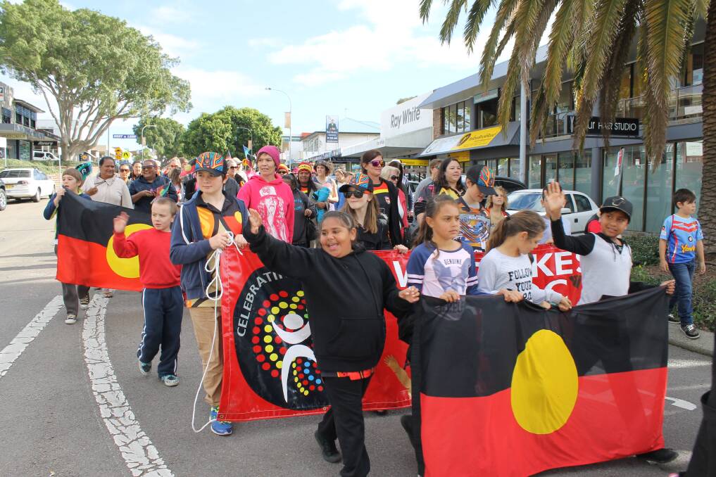 CELEBRATION: The Westlakes NAIDOC Family Fun Day will start with the annual march from Toronto Town Square to the foreshore from 10am. Picture: Fairfax Media