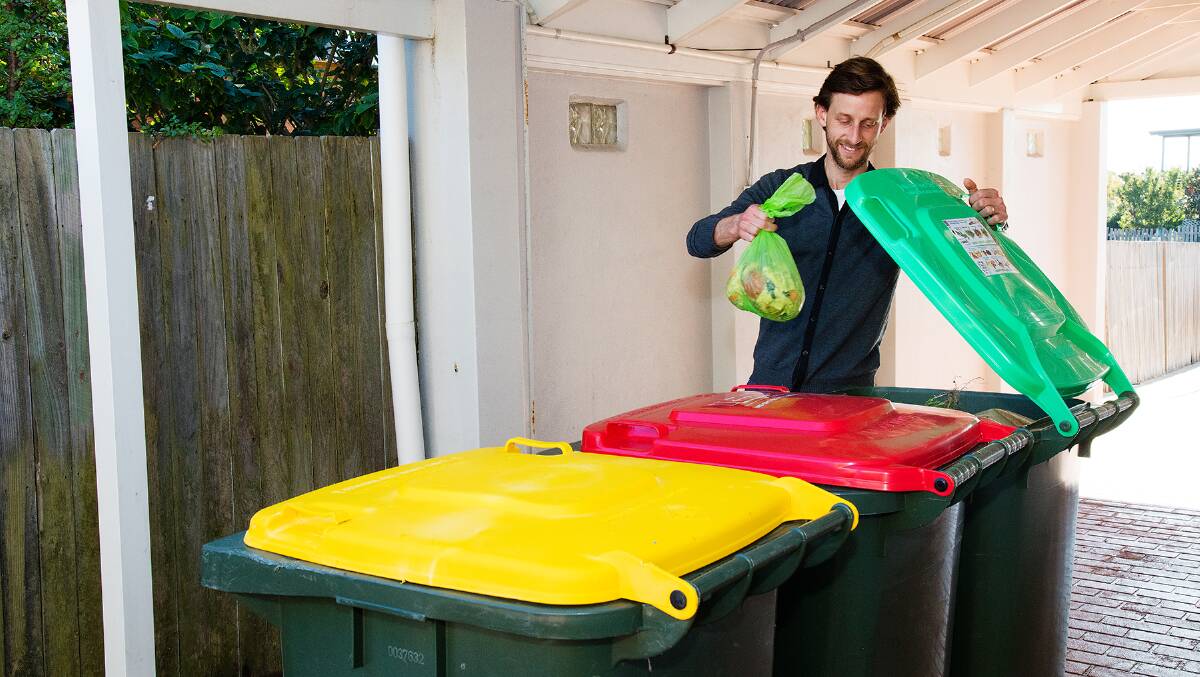 INITIATIVE: Council's submission to the awards included its greener 3-bin system which  allows residents to add food to the green bin. Picture: Supplied
