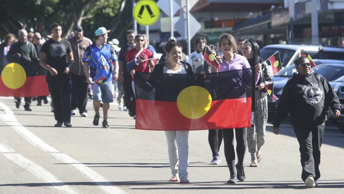CELEBRATION: A march down The Boulevarde, in Toronto, is a feature of the NAIDOC Week activities in the town. Picture: David Stewart