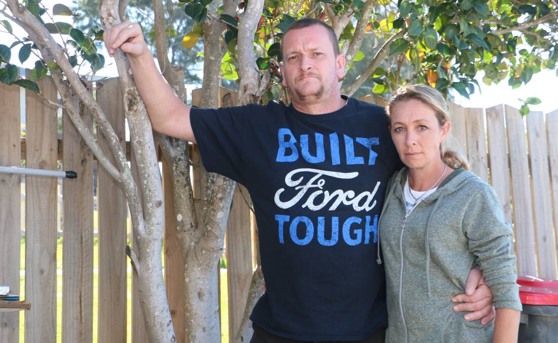 CONSEQUENCES: Dan and Virginia Hall fear having to sell their Wangi Wangi home, and the impact that Mr Hall's enforced absence will have on their young children. They remain hopeful, however, of an 11th-hour reprieve from the federal government. Picture: David Stewart
