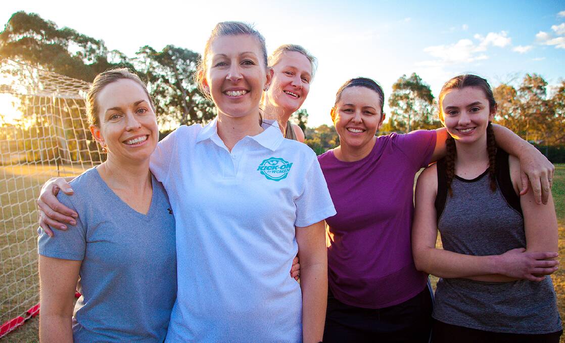 SIGNED UP: Michelle Forbes with Kick-On for Women participants. Picture: Supplied