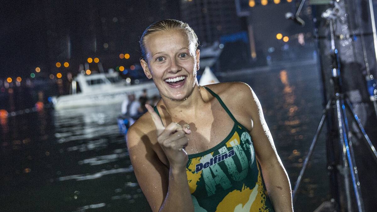 WILDCARD:Rhiannan Iffland won the Red Bull Cliff Diving World Series, becoming the first Australian to do so. Picture: Supplied