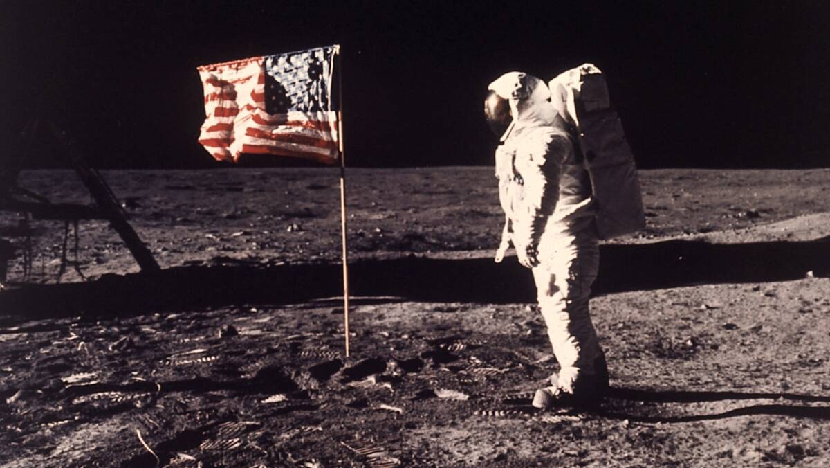 WHAT A BUZZ: Like trivia? The photographer, Neil Armstrong, was first out. But who was the second man to walk on the moon? Picture: NASA