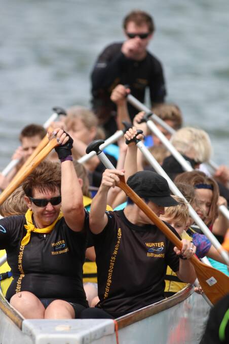 DIG IN: Paddlefest is a fun day out for families, with plenty of colourful entertainment and racing close to shore at Speers Point Park. Picture: David Stewart