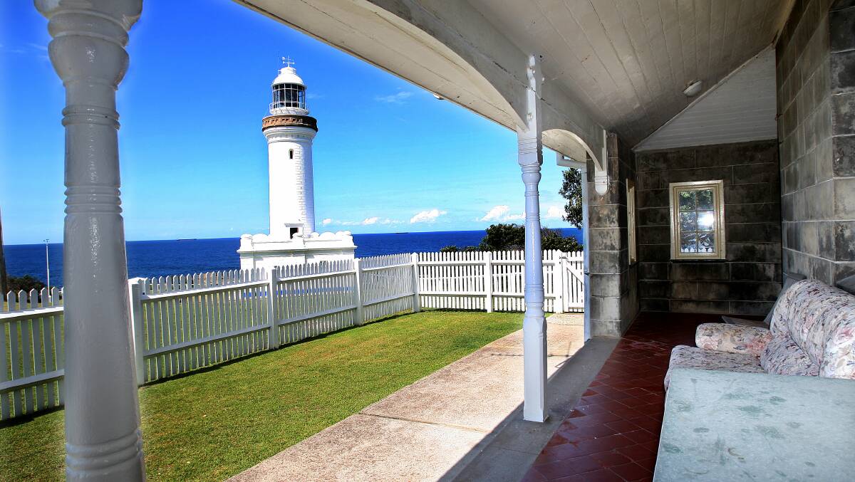 Norah Head lighthouse, as seen from the lighthouse keeper's cottage, which is let as accommodation. Picture: Phillip Hearne