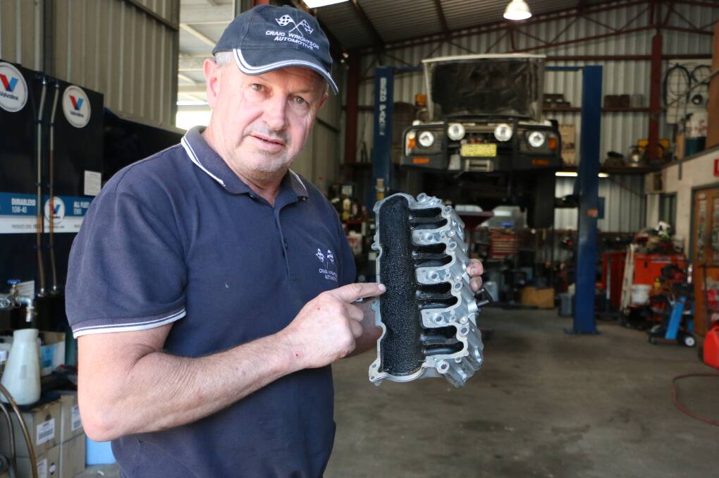 Craig Wrightson explains the process that can lead to a clogged intake manifold when a diesel vehicle isn't driven in the way it was designed to be worked. Mr Wrightson has been working on petrol- and diesel-powered vehicles at his business for 30 years. Picture: David Stewart
