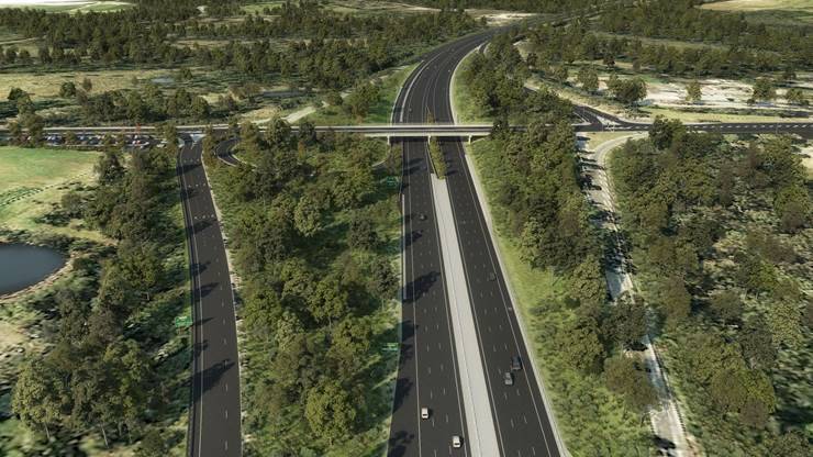 THE PLAN: An artist’s impression of the completed upgrade of the Warnervale interchange. Motorists are advised of changed traffic conditions during the works. Artwork: RMS.