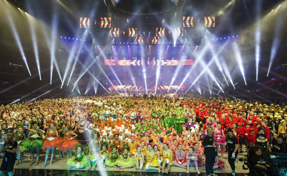 BIG DANCE: The 2019 Schools Spectacular grand finale will see the 5500-strong cast come together on stage. Picture: Dominic Lorrimer