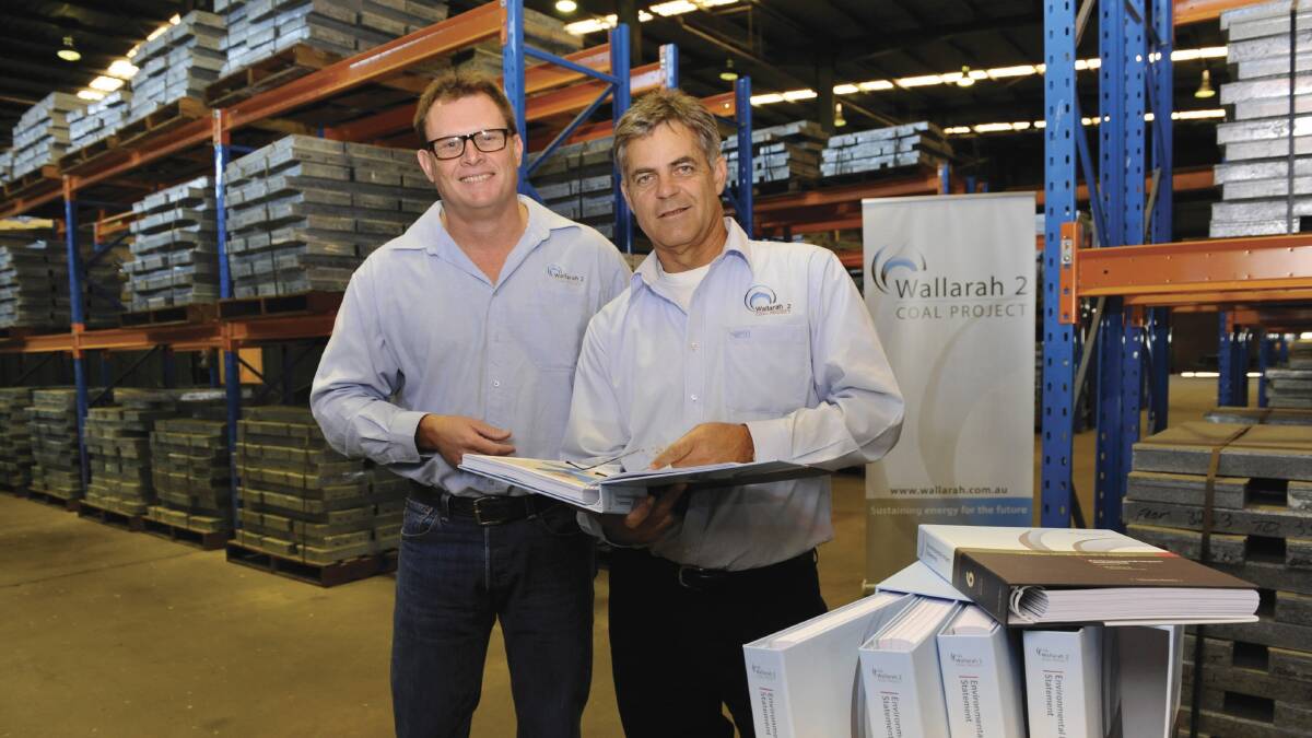 Wallarah 2 project manager Kenny Barry, left, with the project's environment and community manager, Peter Smith. Picture: Supplied