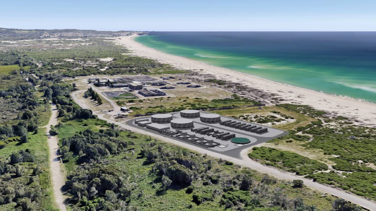 SAFETY NET: An artist's impression of the proposed $100m desalination plant at Belmont. The plant would be capable of making 15 million litres of fresh water each day from seawater.