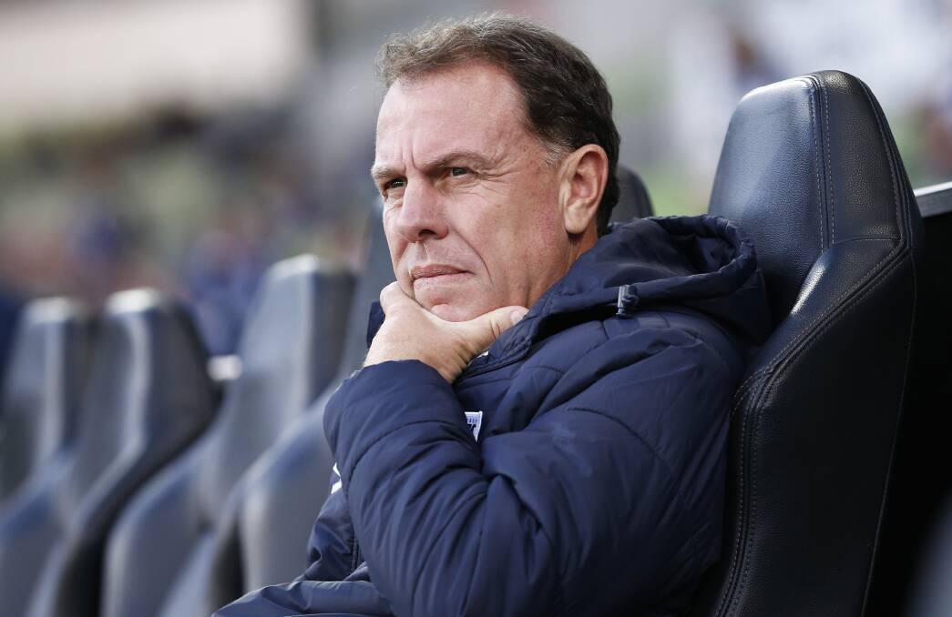 NEW DEAL: Alen Stajcic watches his Central Coast Mariners in action against Melbourne City. Picture: Daniel Pockett