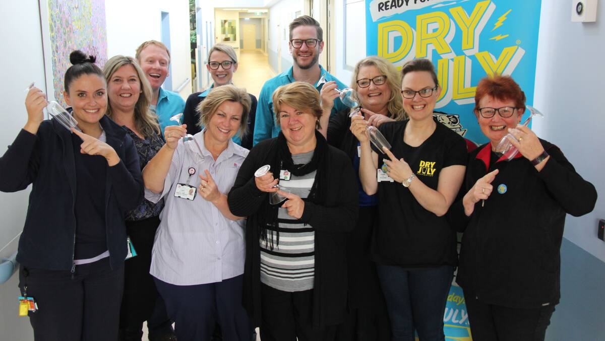 KEEP IT LOCAL: Central Coast Health staff and volunteers are encouraging people to get behind Dry July, and to nominate Central Coast Local Health District’s CoastCanCare Wellness Program as the beneficiary. Picture: Supplied