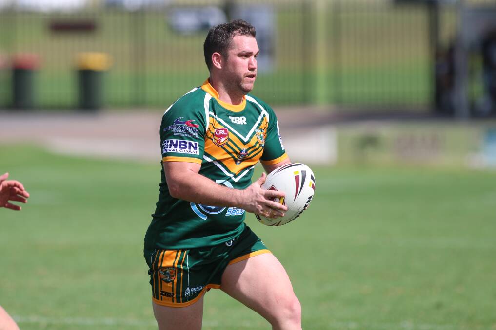 Brock Molan crossed for two tries for Wyong in the shut-out over Woy Woy on Sunday. Picture: David Stewart