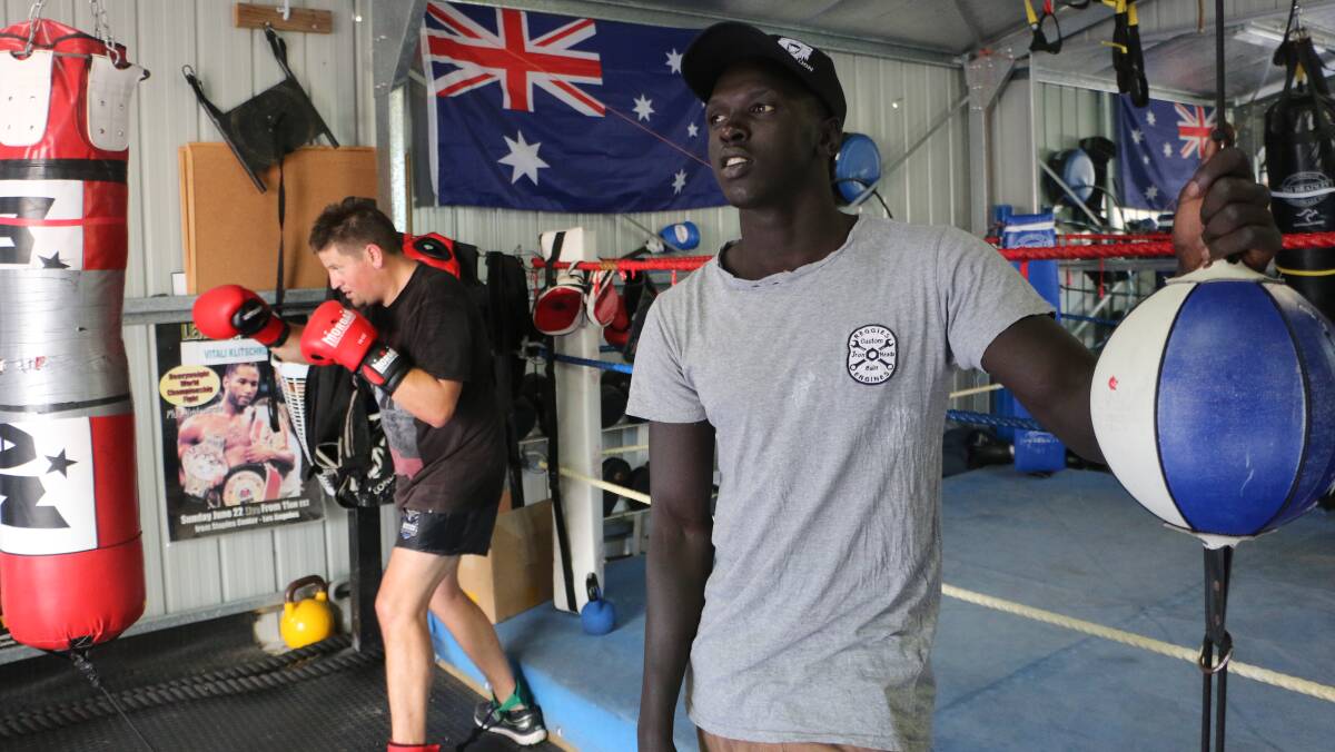 PREPARED: Manyang Dut, 24, if Kilaben Bay, has studied video of his next opponent, Rhyse Saliba, and has devised a very specific game plan for their fight at The Star, in Sydney, this Saturday night. Picture: David Stewart