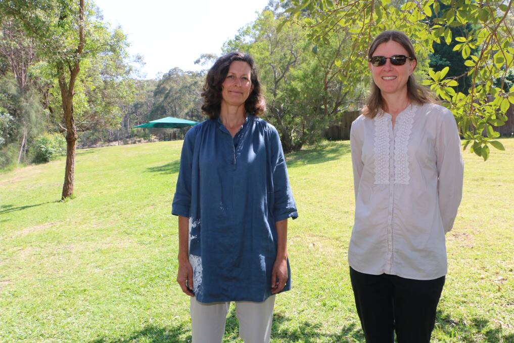 GO ZONE: Ms Addis and Ms Hulton-Larson on the large, flat area adjacent to the school's top playing field, off Rofe Street. Picture: David Stewart