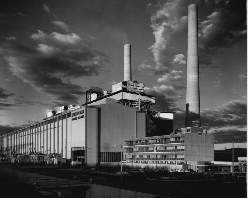 The former Munmorah Power Station, pictured shortly before its opening in 1969. Picture: Electricity Commission of NSW.