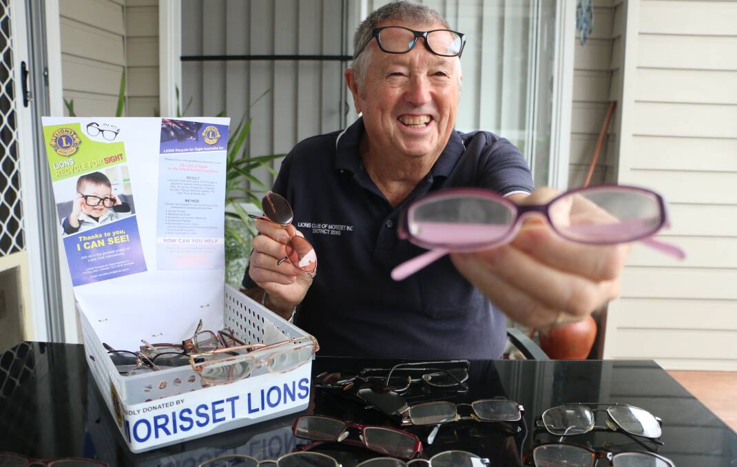 RESPONSE: Rod Garrett of Morisset Lions Club said collection boxes had been filled to overflowing with donated old spectacles that will be recycled for use by the needy. 