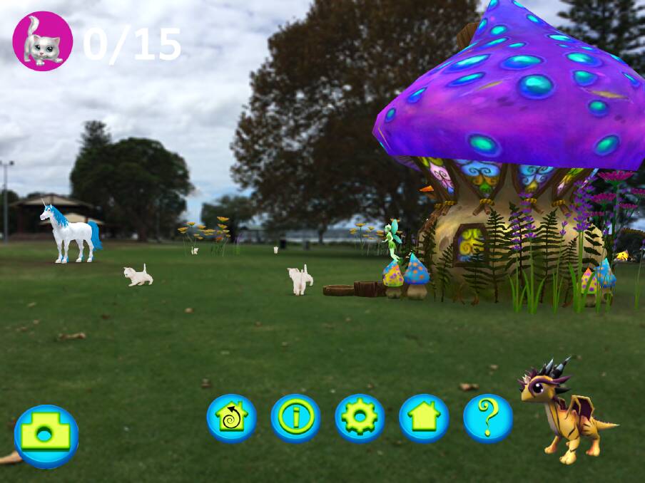 FREE GAME: Discover dinosaurs, unicorns and kittens at your local park with the new Magical Park app, available to play from March 10 to 25. Picture: Supplied