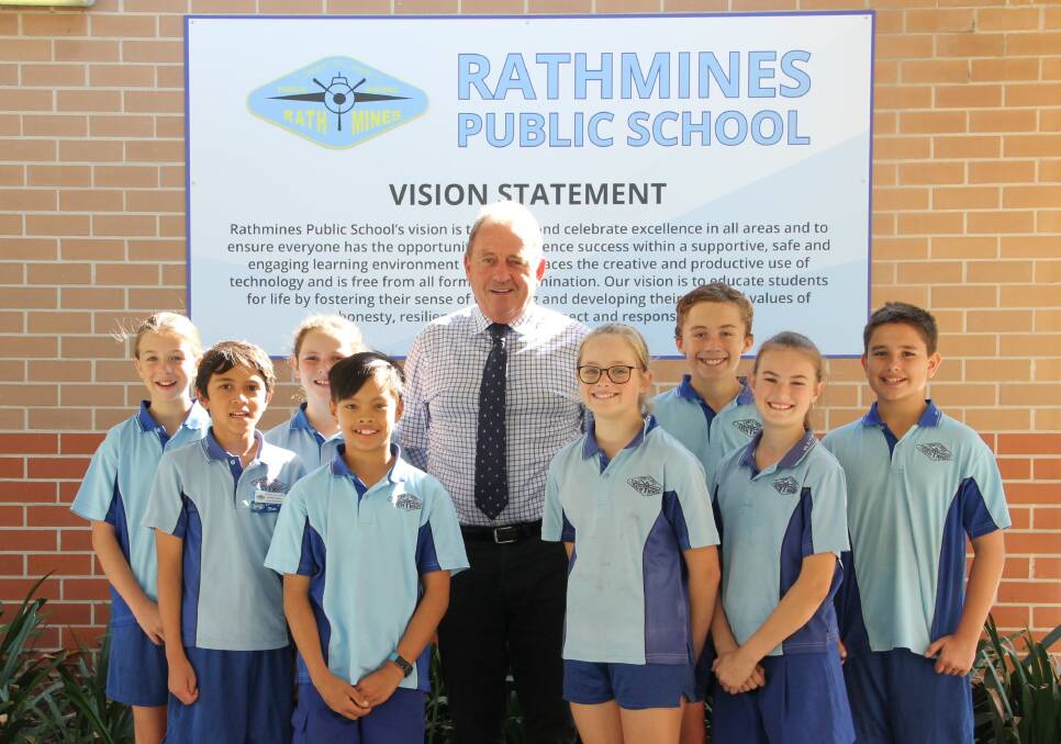 FAST LEARNERS: Rathmines Public School principal Nick Walker with students. The school continues to generate significantly improved NAPLAN results. Picture: Supplied