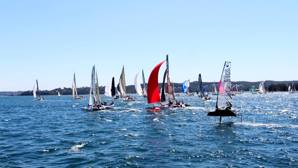 ALL COMERS: Action from the 2017 Heaven Can Wait Sailing Regatta on Lake Macquarie. The event caters for every type of craft from large ocean-going yachts to trailer sailors. Picture: Supplied