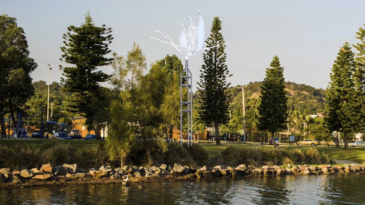 POLARISING: An artist's impression of the 'Chimera' sculpture to be installed on the foreshore at Speers Point by Lake Macqurie City Council.Picture: Supplied