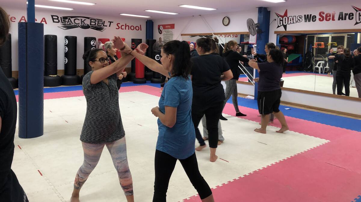 The classes, for girls and women, are free. They're held in the Hunter Valley Martial Arts Centre in Morisset. Picture: Supplied
