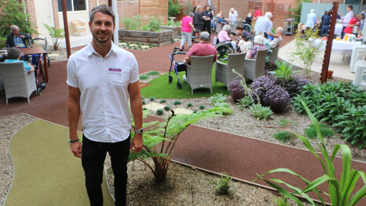 FRUITION: Urban designer Mark Tisdell was among the guests at the official opening of the Lavender Garden at the Adventist Senior Living facility in Coorabong. Picture: David Stewart