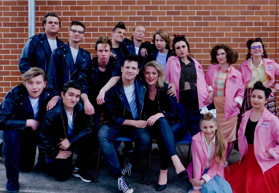 CLASS OF '58: Some of the 59-strong cast of Wyong Musical Theatre Company's production of the fun musical, 'Grease', which opens on September 27. Picture: Supplied