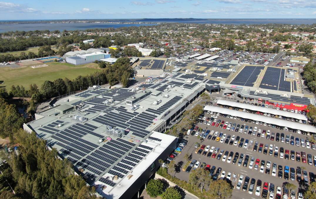 SUNNY SIDE UP: The 5000-plus solar panels installed on the roof at Lake Haven Centre. Picture: Supplied