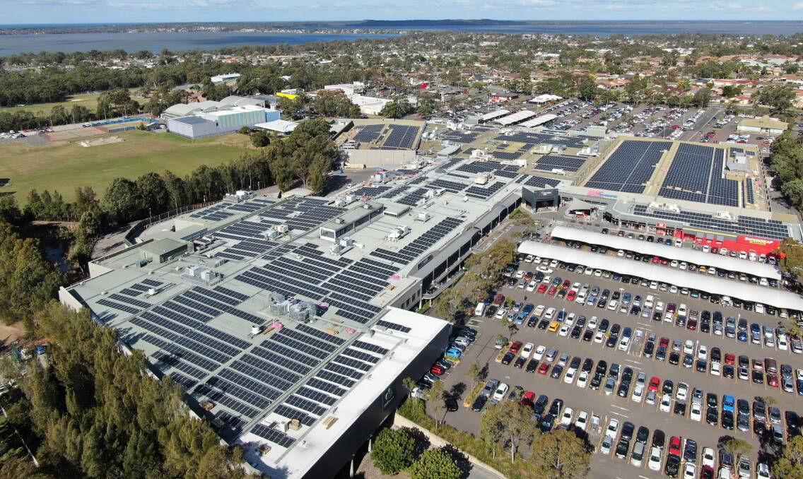 SOLAR SOLUTION: Lake Haven Centre installed more than 5000 solar panels on its roof this year. Dr Annable said businesses and individuals were leading the way, but governments still had much more to do. Picture: Supplied