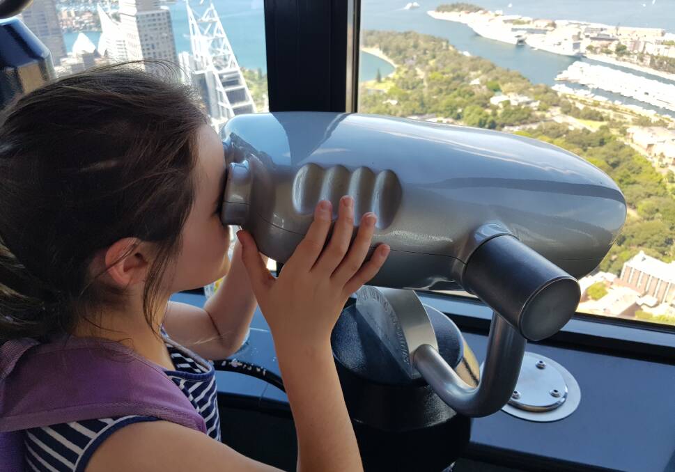 Checking out the view from the top of Sydney Tower. Picture: Supplied